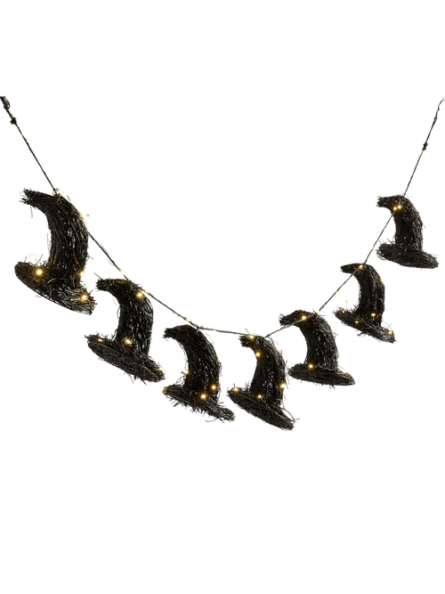 Lit Witch Hat String Lights