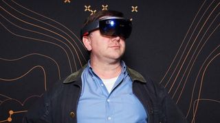 HoloLens 2 headset in action