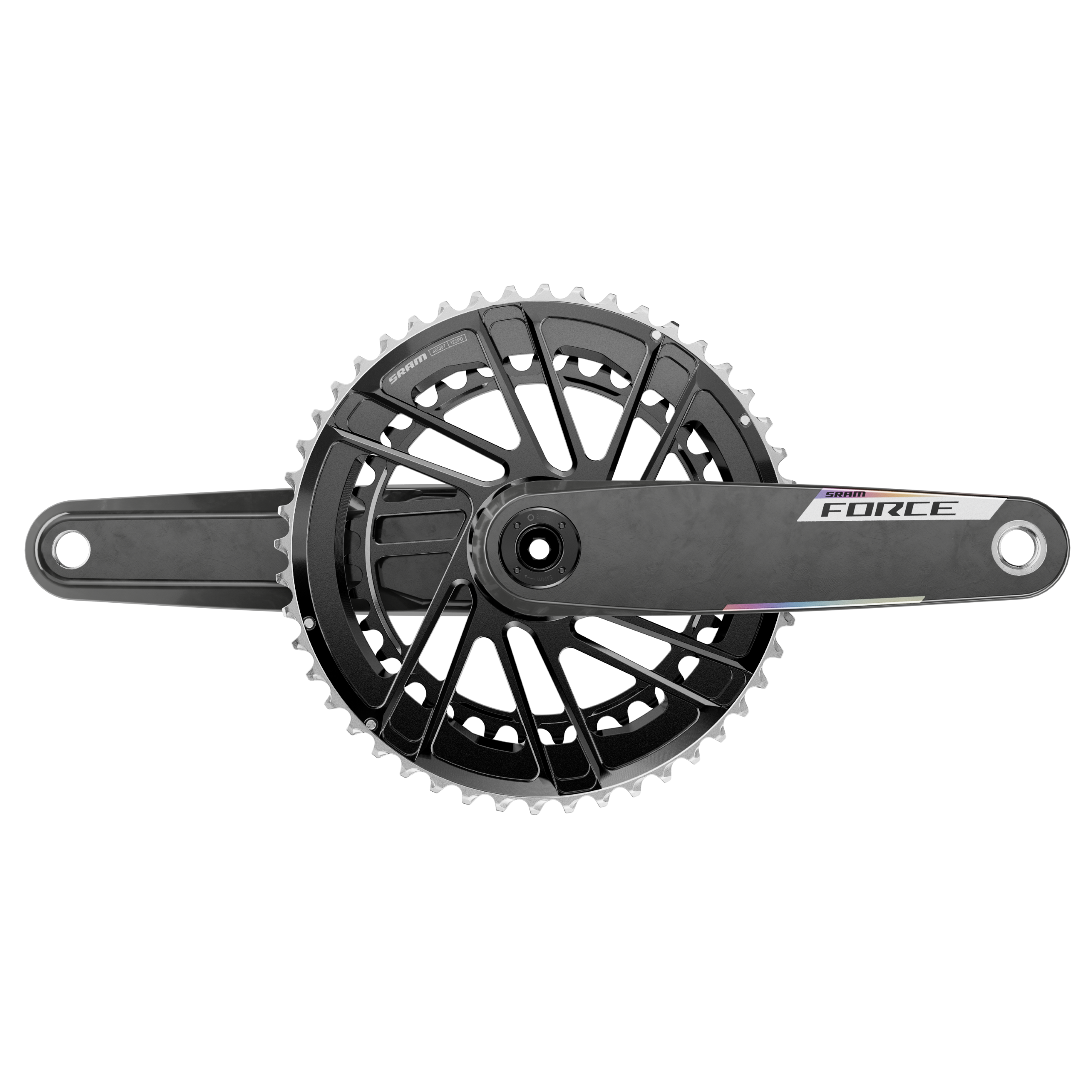A SRAM Force AXS 2X Chainset