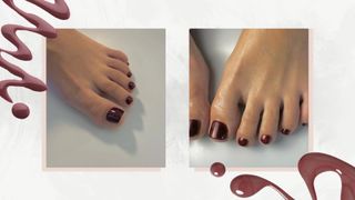 A burgundy pedicure is the unexpected but incredibly chic look to pair with your sandals this summer