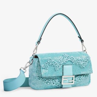 Fendi Re-Edition Baguette in turquoise beading