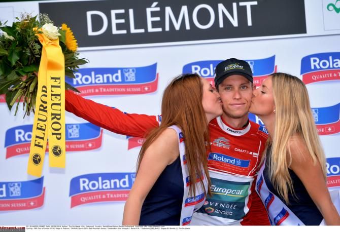 Bj&ouml;rn Thurau (Europcar) enjoys another trip to the podium