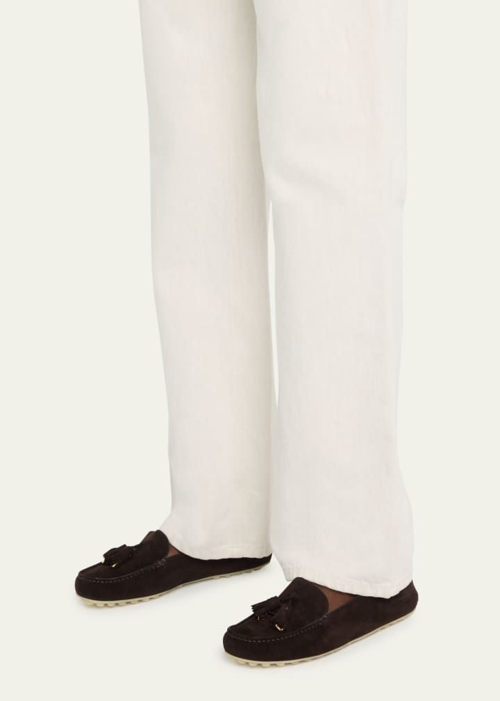 Suede Tassel Moccasin Loafers