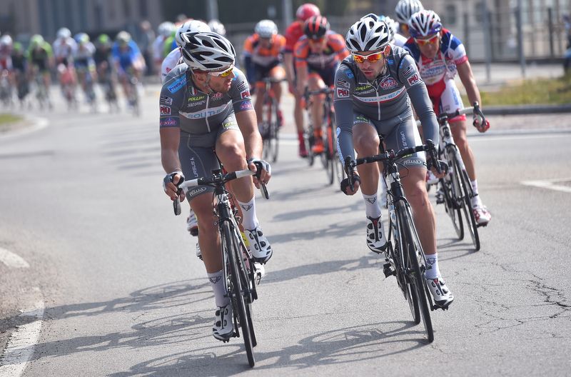 Eugert Zhupa chats with Southeast teammate Mauro Finetto