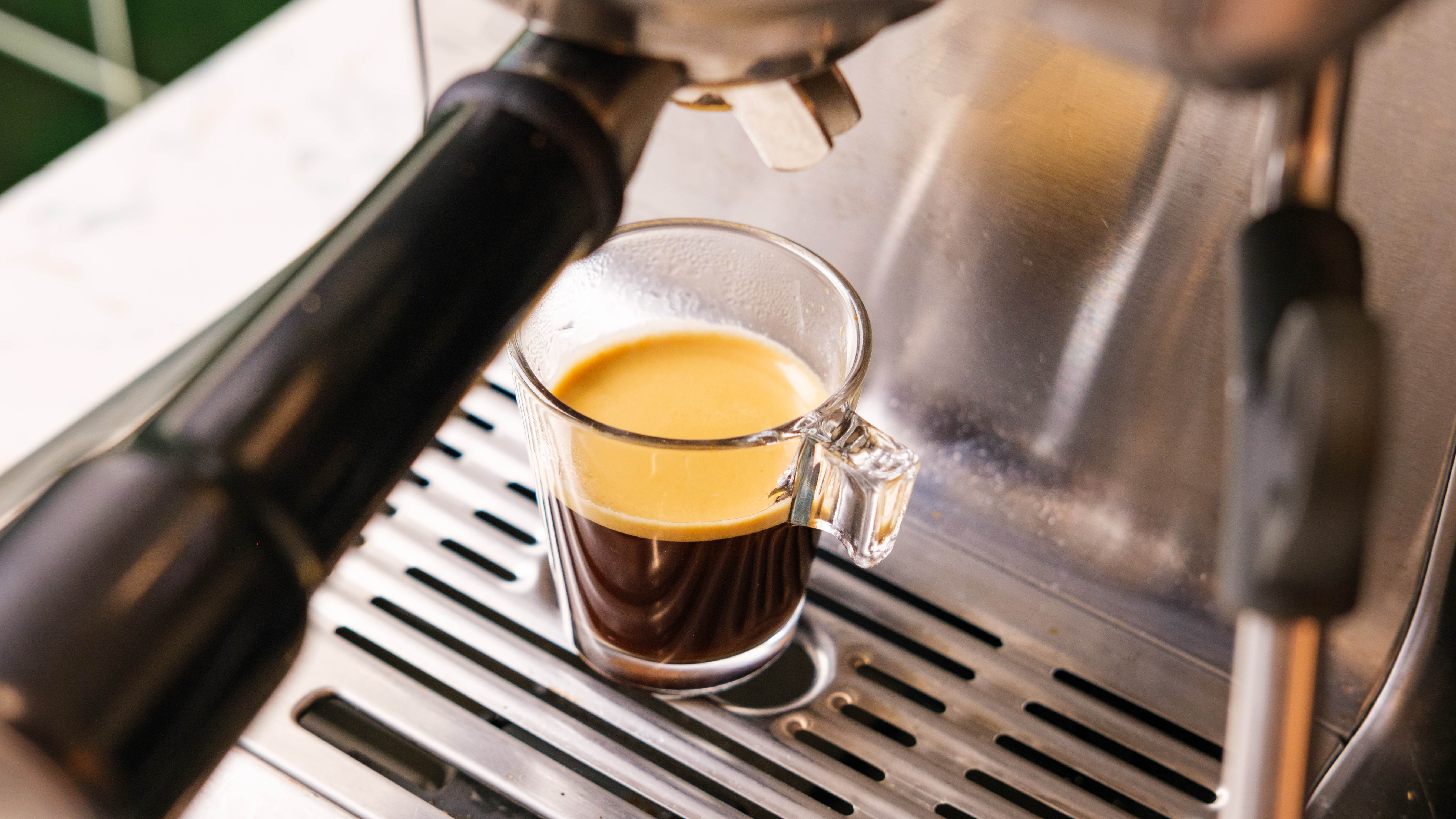 Espresso on a coffee machine