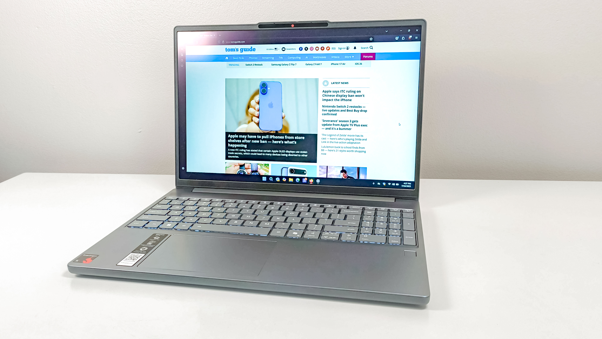 Lenovo IdeaPad Slim 3x review unit on a desk