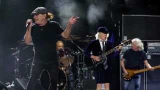 AC/DC onstage at Power Trip