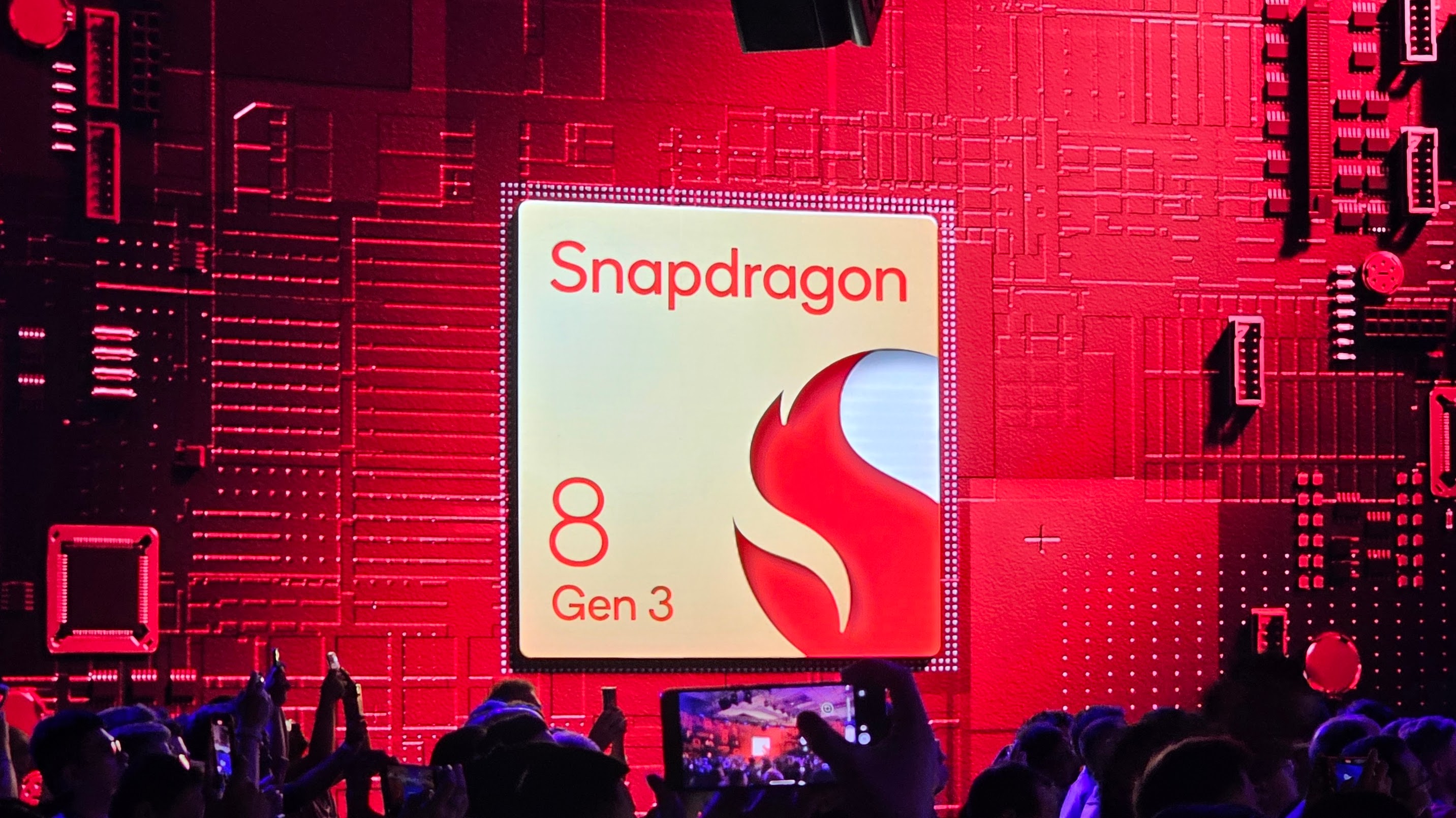 Qualcomm Snapdragon 8 Gen 3 logo from Snapdragon Summit event