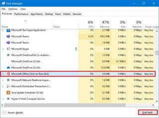 Task Manager terminate conflicting app