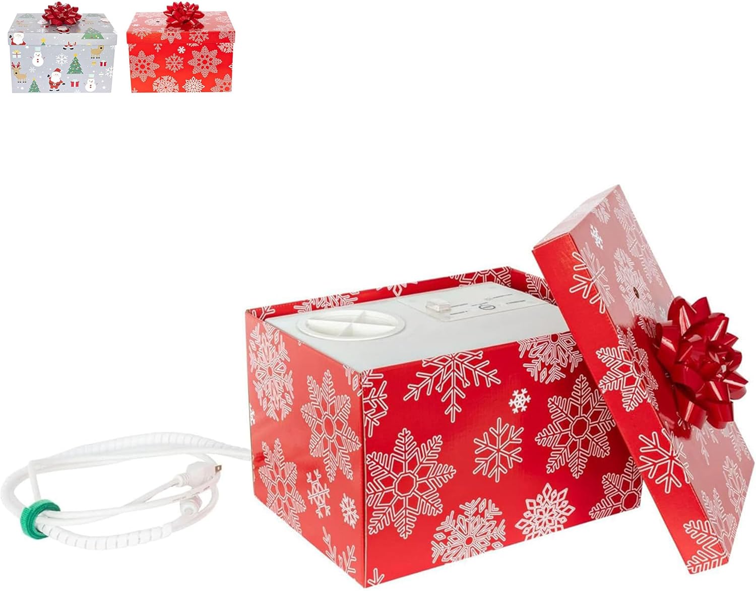 Hohohoh2o Automatic Christmas Tree Watering System Device, Santa&amp;rsquo;s Tree Helper Keeps Your Christmas Tree Healthy and Fresh, Refillable 2.5 Gallons Capacity Box - Red/snowflakes