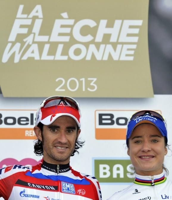Fleche Wallonne winners Daniel Moreno and Marianne Vos