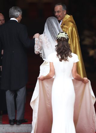 Kate and Pippa Middleton on the day of the Royal Wedding, 2011