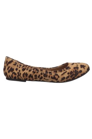 Amazon Essentials Women's Belice Ballet Flat, Light Brown Leopard, 8.5