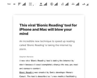 Bionic Reading Chrome