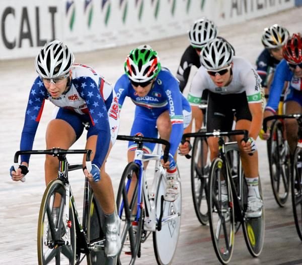 Sarah Hammer (USA) would win her omnium qualifying heat.