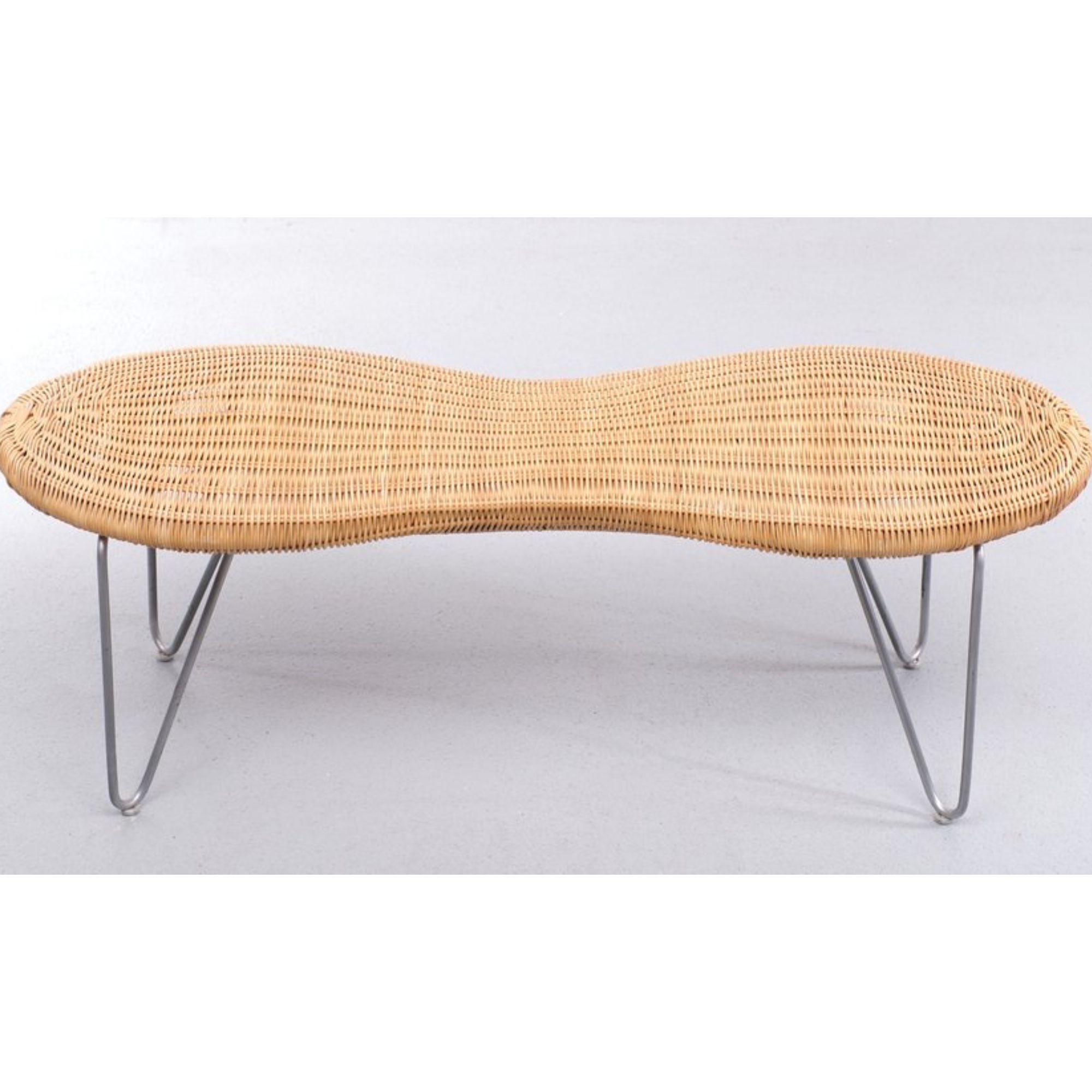 Wicker Peanut Stool from Ikea, 1980s