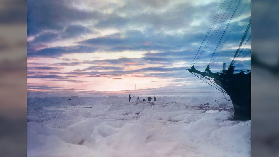 These retouched photos of Shackleton's 1914 expedition look like they