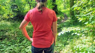 back view of the Endura Women's SingleTrack S/S jersey