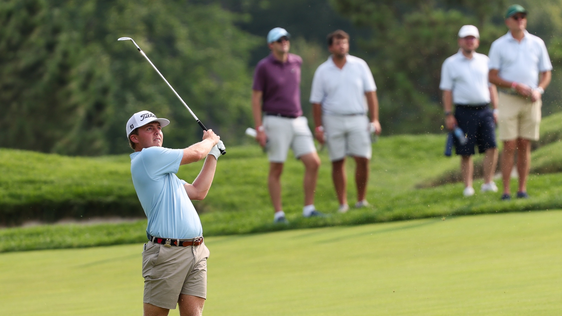 Joshua Ryan in action at the 2026 US Amateur Championship at Merion Golf Club