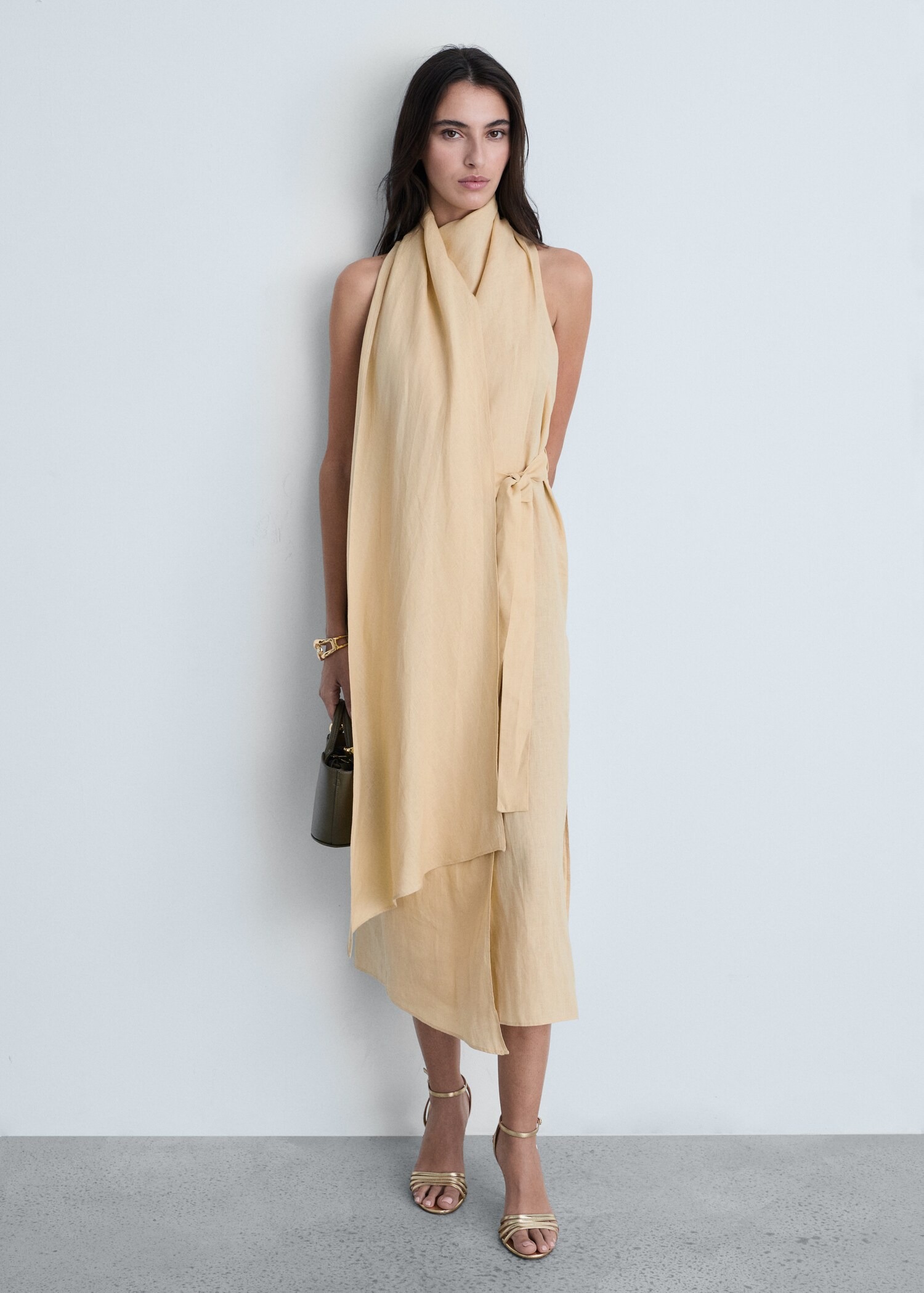 MANGO, Belt Linen Dress - Women | Mango Usa