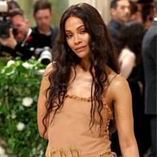 Zoe Saldana at the Met Gala 2024 with wavy hair GettyImages-2151814887 listing