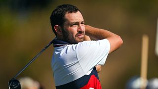 Patrick Cantlay during the Saturday afternoon four ball at the Ryder Cup