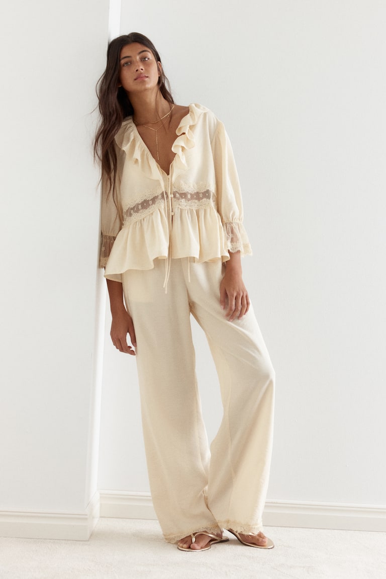 Lace-Detail Blouse