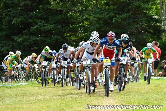 Julien Absalon (BMC Mountainbike Racing Team) leads at the start