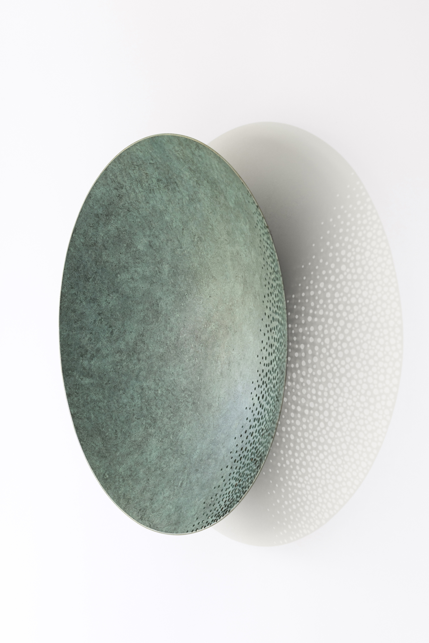 A metal plate on a wall