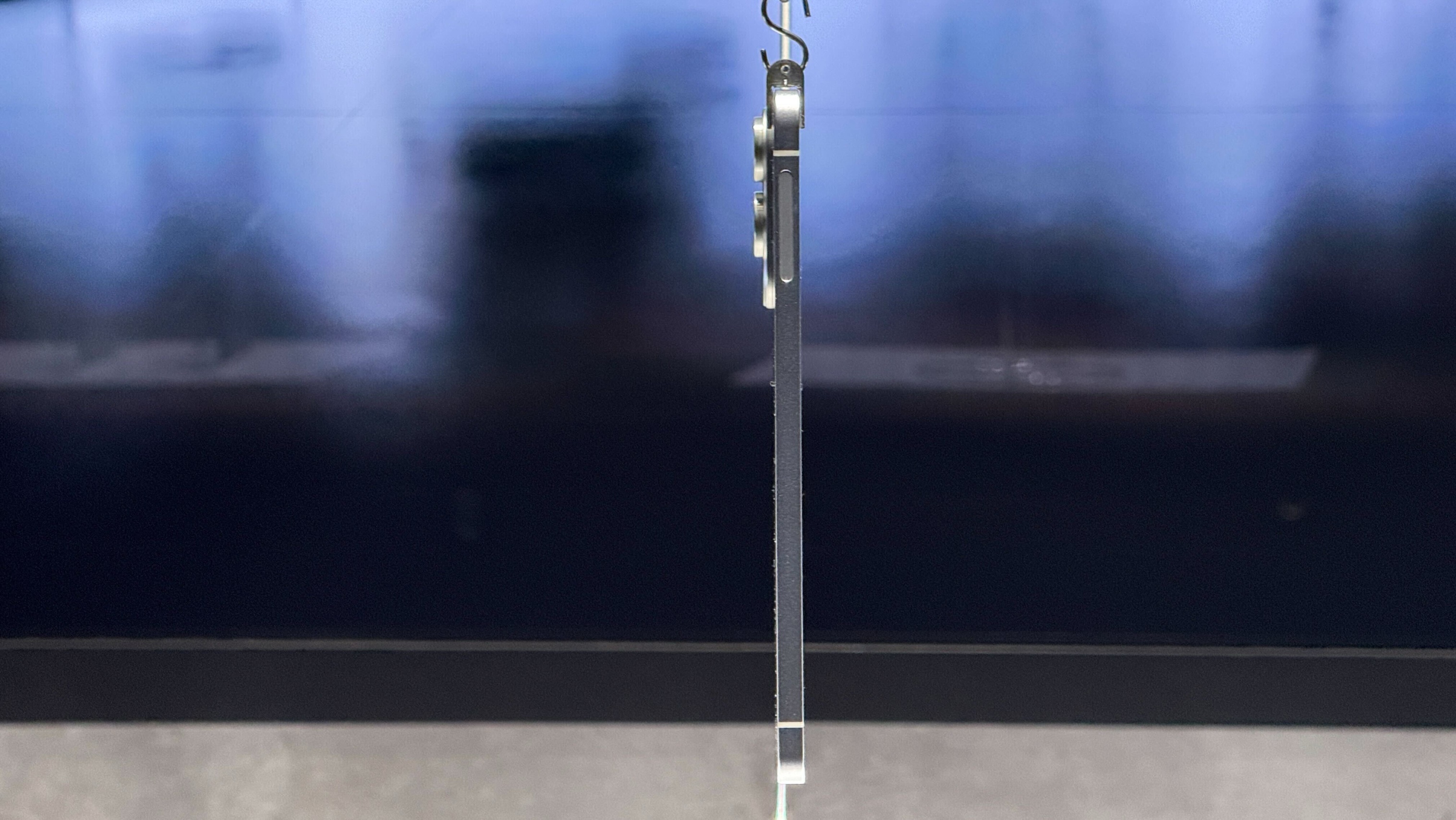 The Samsung Galaxy S25 Edge on display the January 22, 2025 Galaxy Unpacked event.