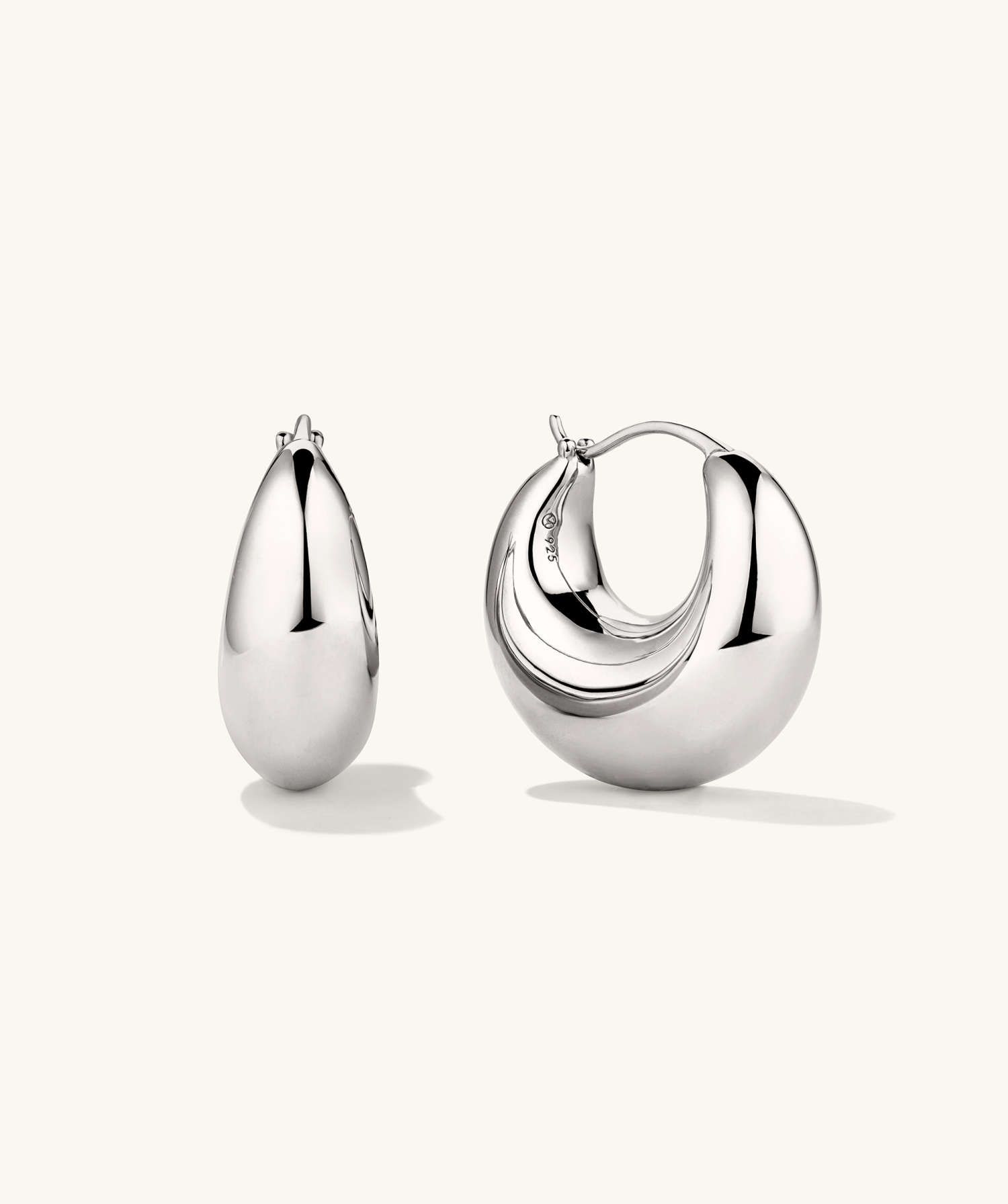 Mejuri, Sculptural Hoops Silver