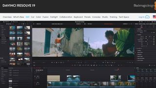 Website screenshot from DaVinci Resolve (December 2024)