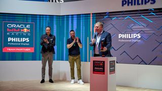 Headshot of Martijn van der Woude, as well as a photo of him leading a panel at ISE 2025.