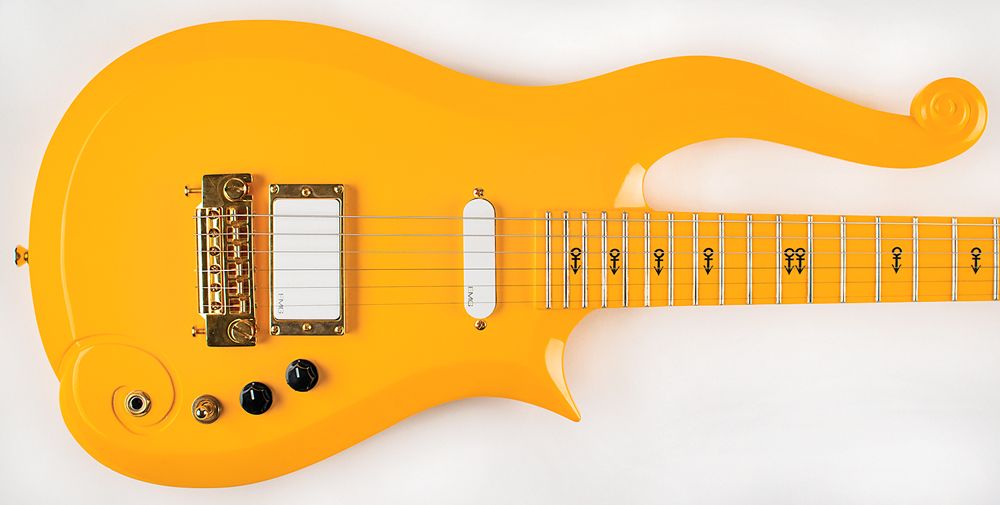 Prince yellow cloud guitar auction