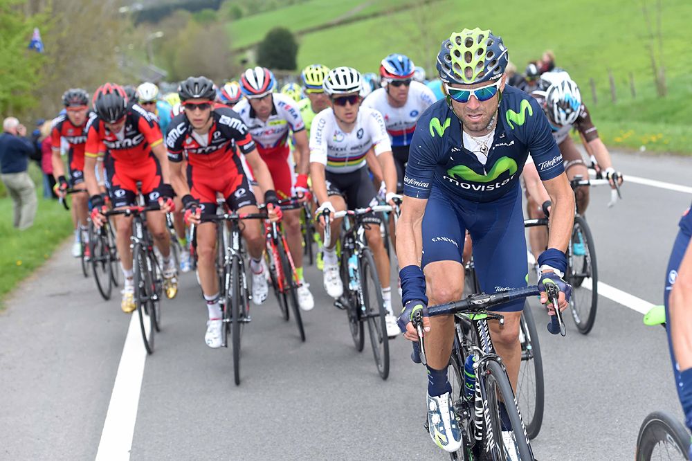 Valverde leading the peloton