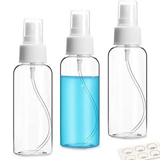 Zejia 3 Pack Small Spray Bottle, 2.7oz/80ml Travel Spray Bottle, Empty Fine Mist Spray Bottles, Refillable Mini Spray Bottles With Labels