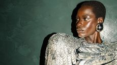 London art exhibitions Model Awar Odhiang in Schiaparelli haute couture autumn/winter 2024