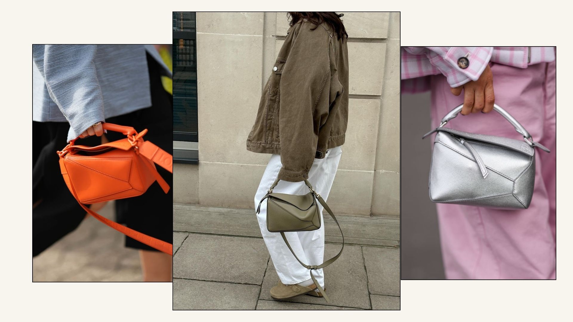 ways to wear loewe puzzle bag