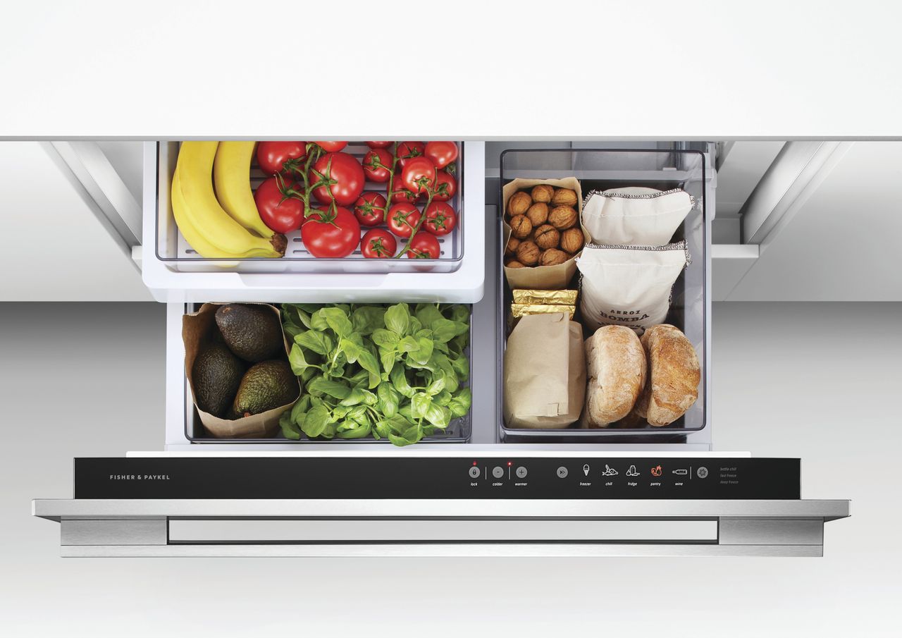 cooling drawer with food by Fisher &amp; Paykel