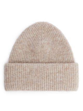 Alpaca-Merino Blend Beanie - Beige - Arket Gb