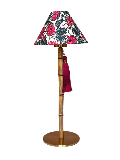 Atelier Orchard Cordless Bamboo Table Lamp With Tassel
