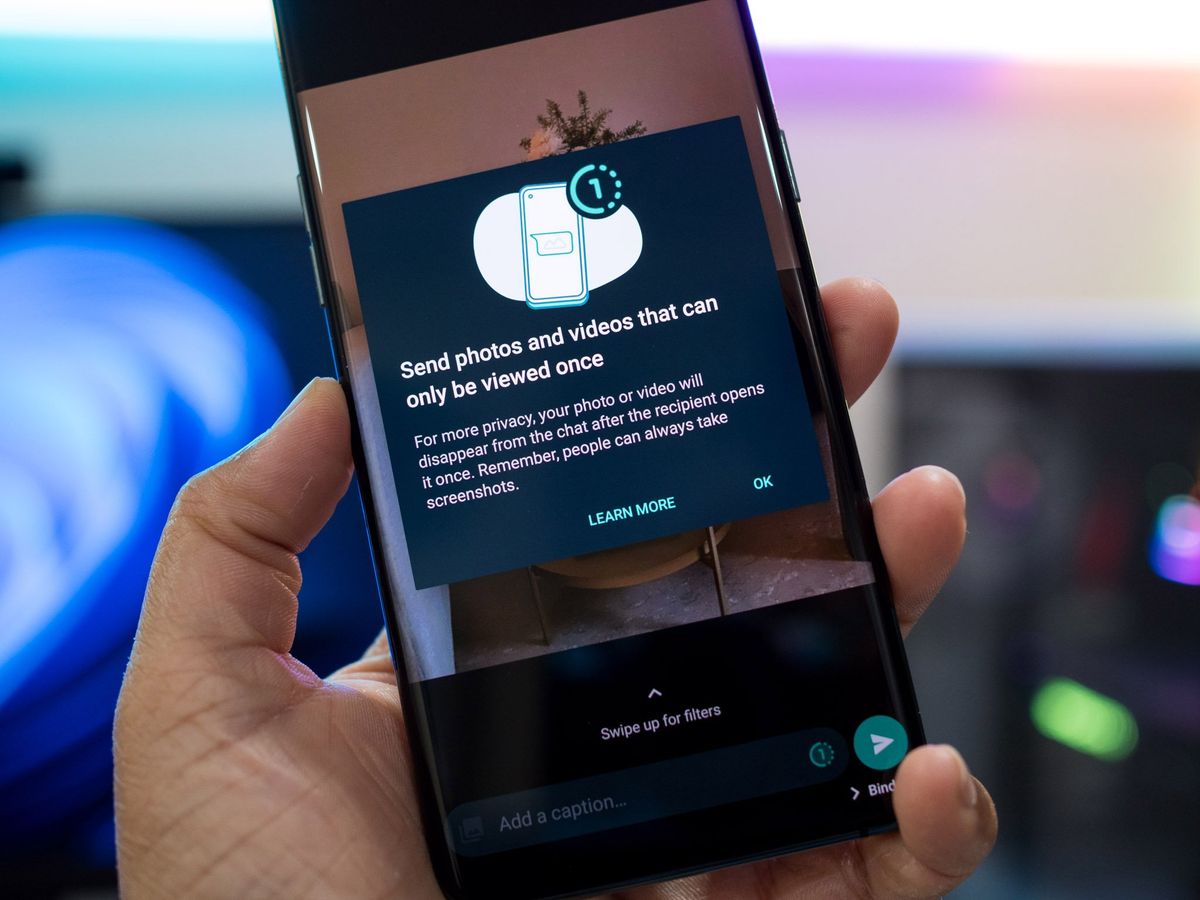 Send &#039;View Once&#039; photos in WhatsApp