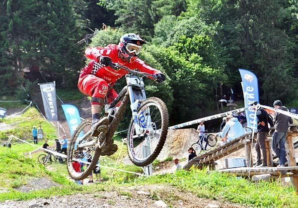 Nick Beer en route to winning in Leogang