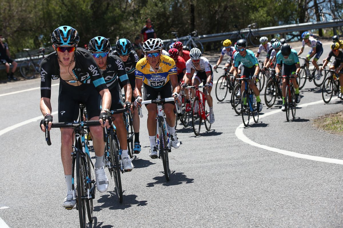 The Team Sky train in formation