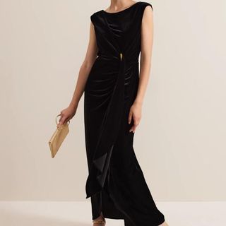 John Lewis velvet maxi dress