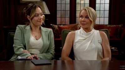 Hope (Annika Noelle) and Brooke (Katherine Kelly Lang) in The Bold and the Beautiful