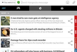 Ginger also gives you the option of scanning news headlines as you're waiting to type.