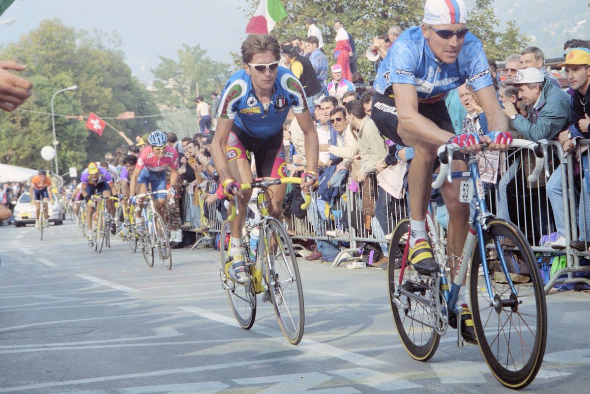 Axel Merckx riding at the 1996 Worlds in Lugano