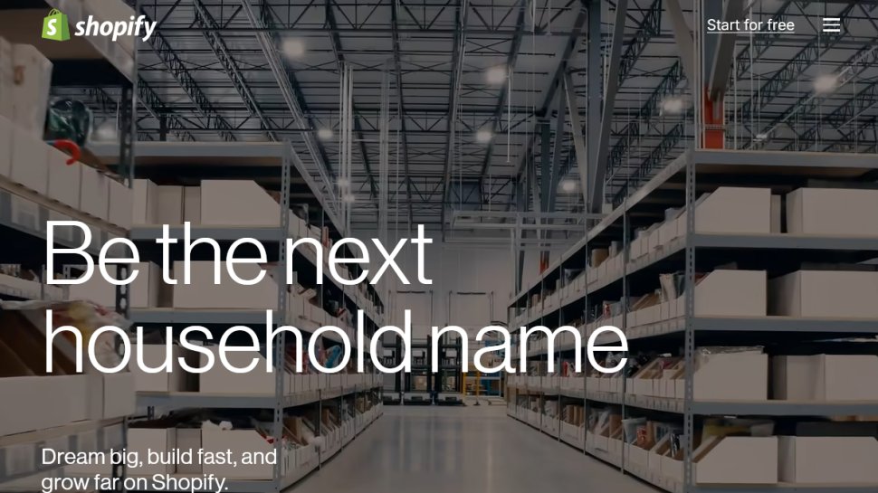 Shopify website screenshot (October 2025).