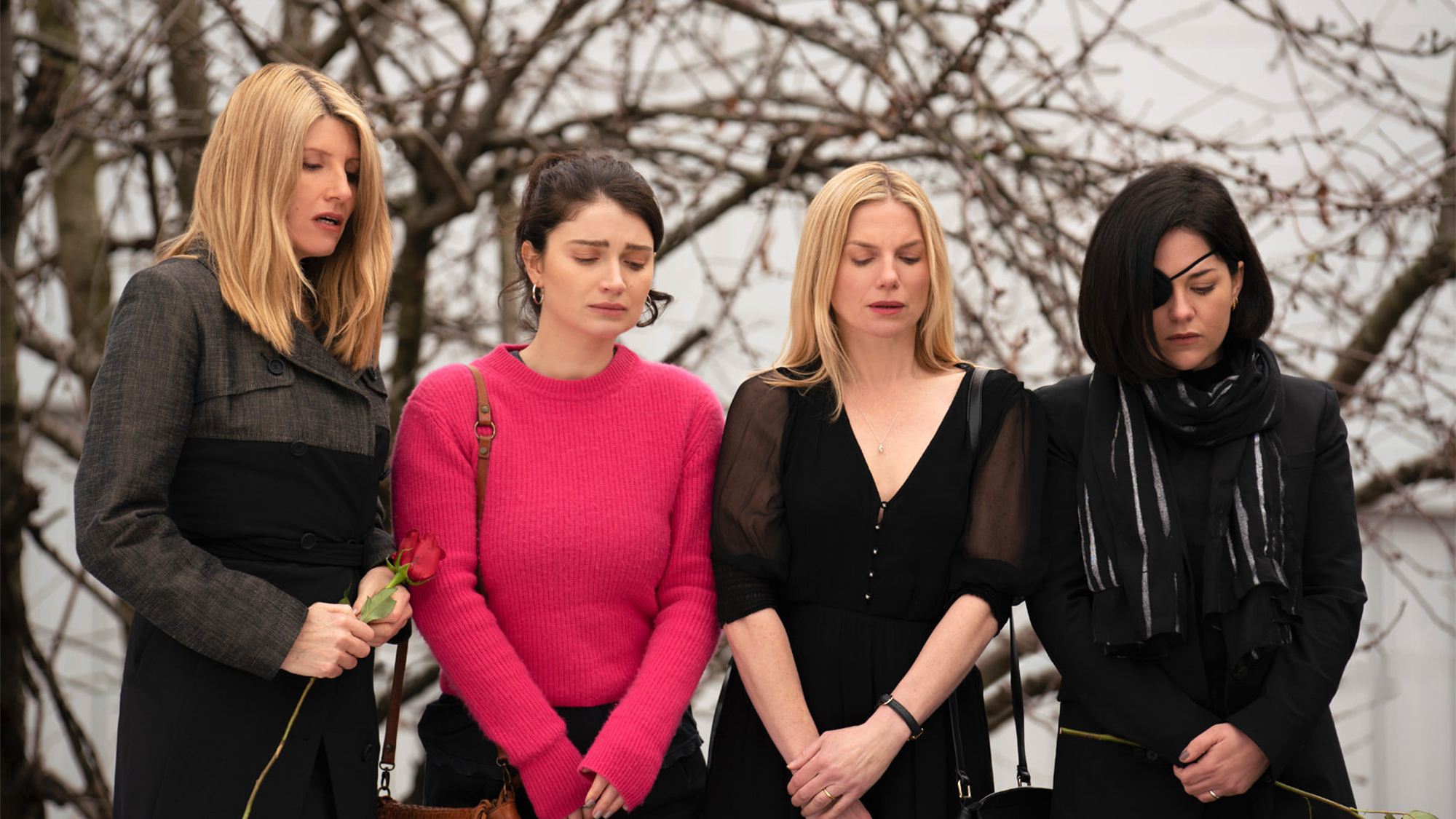 Sharon Horgan, Eve Hewson, Eva Berthstel and Sarah Greene in the movie Sisters Sisters